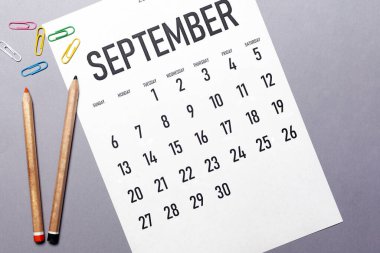 September 2020 simple calendar