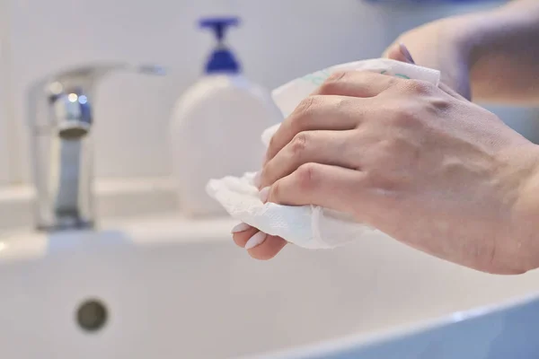 Coronavirus Prevention Personal Hygiene Stop Spreading Coronavirus Pandemic Scrubbing Hands — Stock Photo, Image