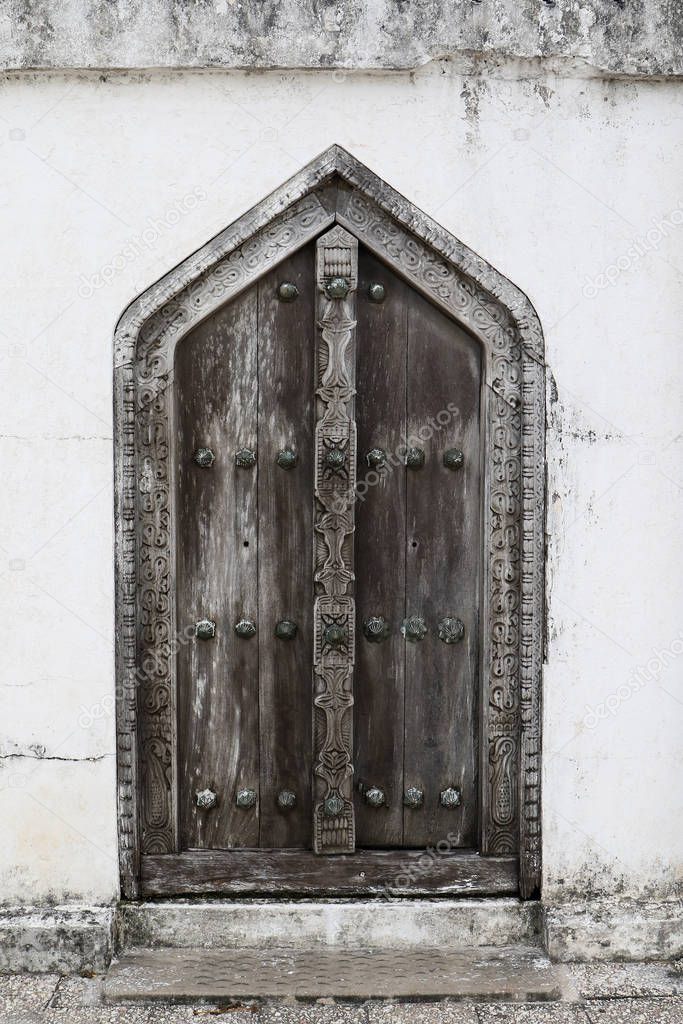 Old wooden door in Stone Town Zanzibar