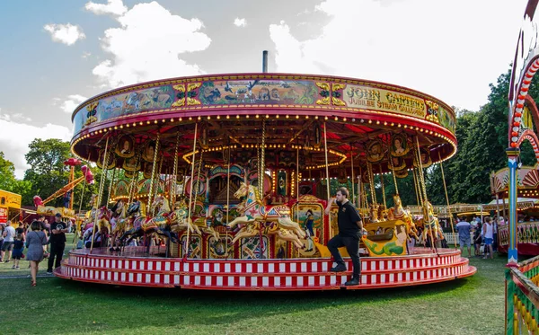 Basingstoke Royaume Uni Septembre 2019 Les Victorian Steam Gallopers Roulent — Photo