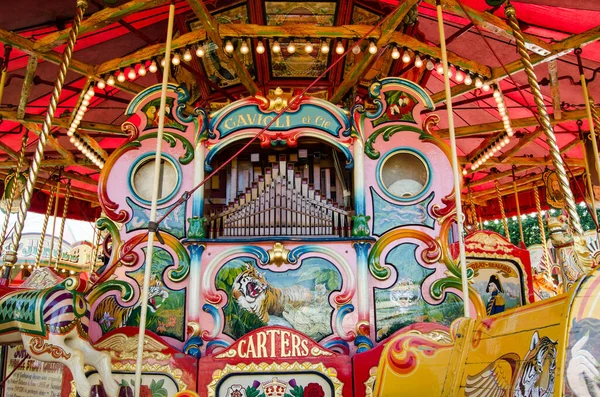 Basingstoke September 2019 Victorian Gavioli Organ Historic Steam Gallopers Ride — 스톡 사진