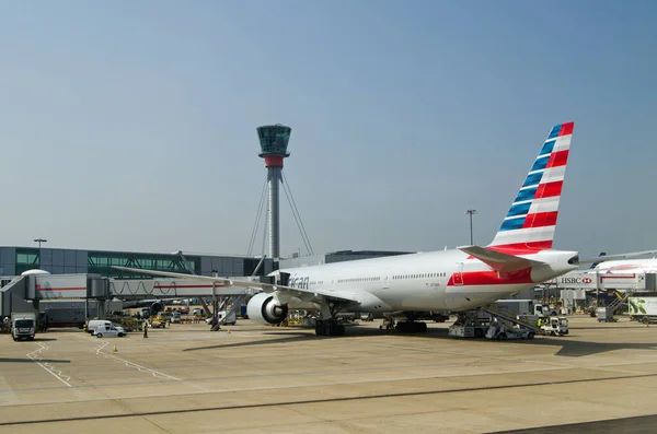 Londra Regno Unito Giugno 2016 Aereo American Airlines Boeing 777 — Foto Stock