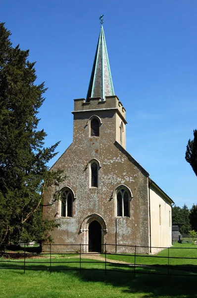 Veduta Della Storica Chiesa San Nicola Steventon Hampshire Dove Padre — Foto Stock