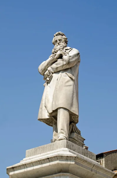 Statue Great Italian Linguist Lexicographer Nicolo Tommaseo Erected Historic Campo — Stock Photo, Image