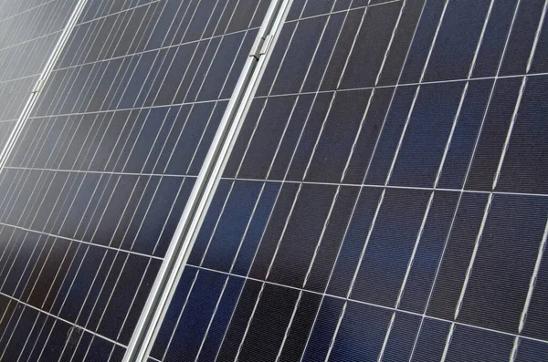 Detail Solar Panels Soaking Sun Rays Roof London — Stock Photo, Image