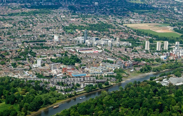 Aerial View London District Brentford Hounslow Sunny Summer Day Brentford — Stock Photo, Image