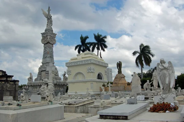 Vista Necrópole Cristobal Colon Havana Cuba Cemitério Principal Cidade Tem — Fotografia de Stock