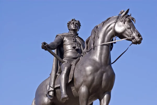 Posąg Trafalgar Square Londyn Króla Jerzego 1762 1830 Jerzy Czwarty — Zdjęcie stockowe