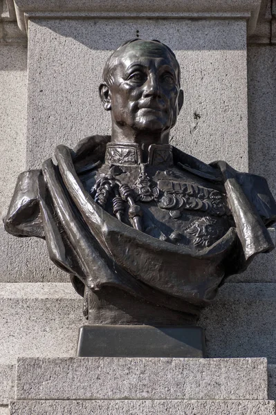 Memorial Bust Navy Hero Admiral Lord Jellicoe Public Display 1948 — Stock Photo, Image