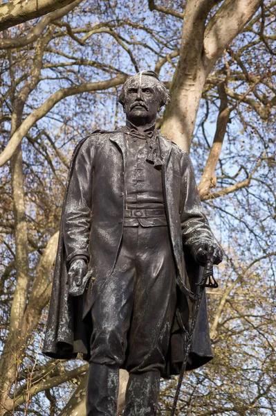 约翰雕像 第一位劳伦斯勋爵在伦敦滑铁卢广场他在Sepoy兵变期间统治了旁遮普邦 并担任印度总督 1882年的雕像 — 图库照片