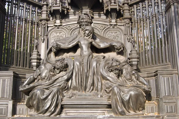 Художній Стиль Нуво Пам Ятник Королеві Олександрі 1844 1925 Скульптура — стокове фото