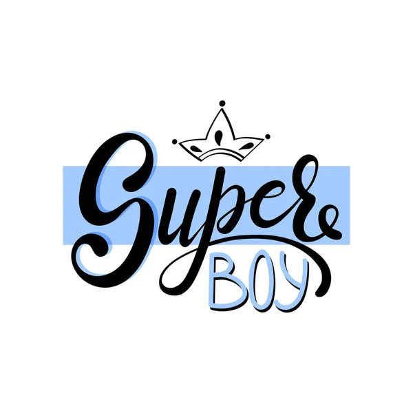 Super Boy. Diseño de impresión de eslogan tipográfico de moda — Foto de Stock