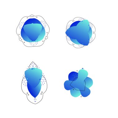 Modern Soyut vektör afiş seti.