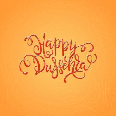 Mutlu Dussehra mektupları. Dussehra Kaligrafi Posteri Tasarımı. 