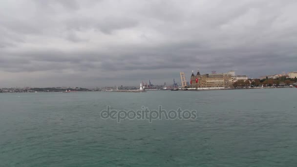 Haydarpaa railway station and istanbul with beauty, turkey — Stock Video