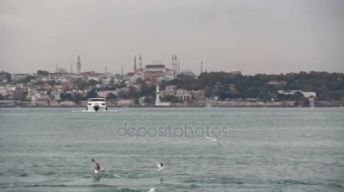Ayasofya ve Sultanahmet Camii deniz, Kasım 2016, Türkiye'nin görünümü ile