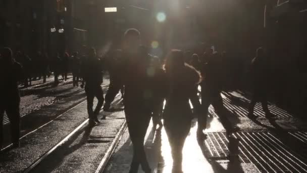 Människor som gick på gatan, Istiklal Street, November 2016, Turkiet — Stockvideo