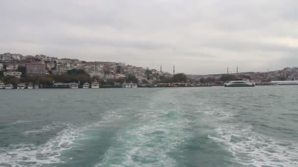 Ferry reizen istanbul stad, stedelijke 2016 — Stockvideo