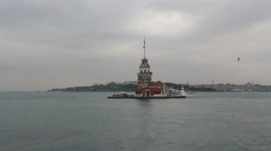  Kız Kulesi görünümü, mavi deniz, Kasım 2016, Türkiye