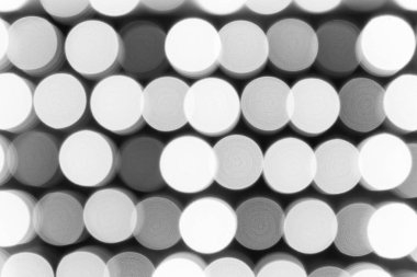 Ufuk ışık, siyah ve beyaz daireler soyutlama