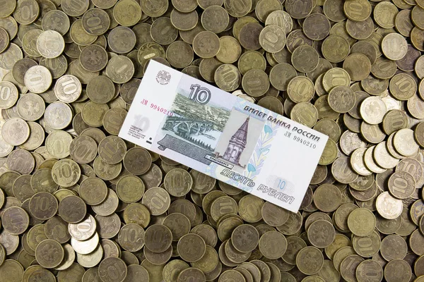 Bozuk paraların arka planı. Bir sürü bozuk para