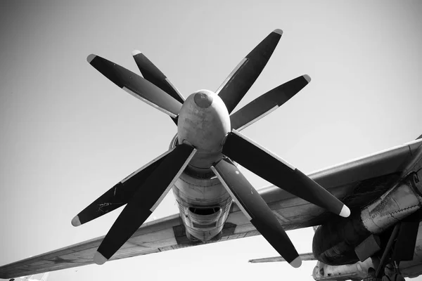 Hélice de aire, turbohélice, turbina de hélice — Foto de Stock