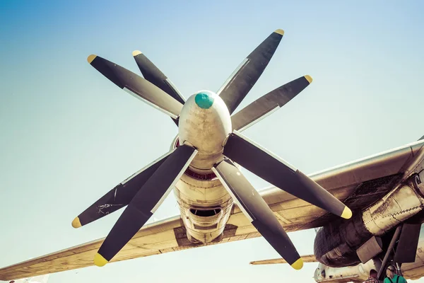 Engels, Russia - August 19, 2017: Air Fleet Day. Air propeller — Stock Photo, Image