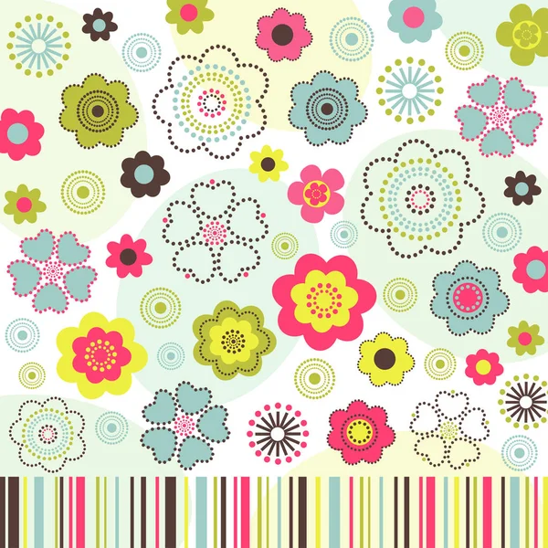 Fondo colorido de flores — Archivo Imágenes Vectoriales