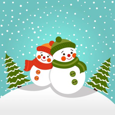 iki mutlu kardan adam