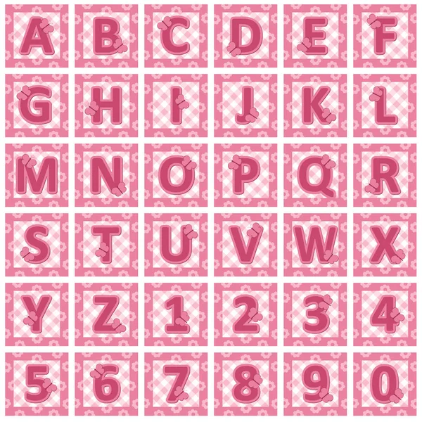 粉色字母 — 图库矢量图片