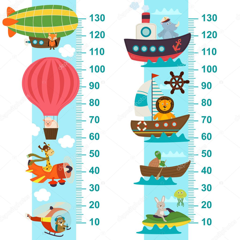 air and sea transport height measure 