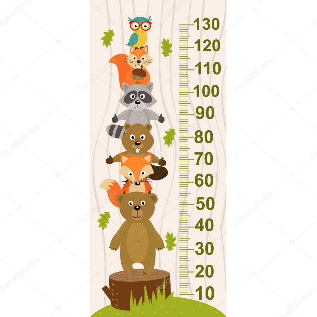 growth measure with forest animal