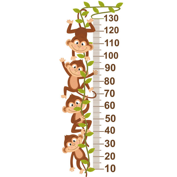 growth measure with monkey on vine 