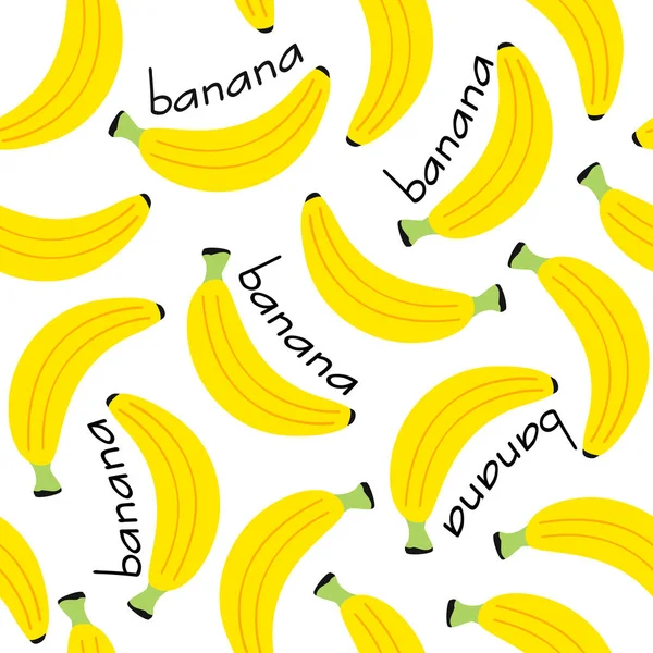 Бесшовный рисунок с бананом — стоковый вектор