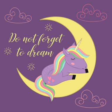 Tek boynuzlu at Ay'da kartıyla 