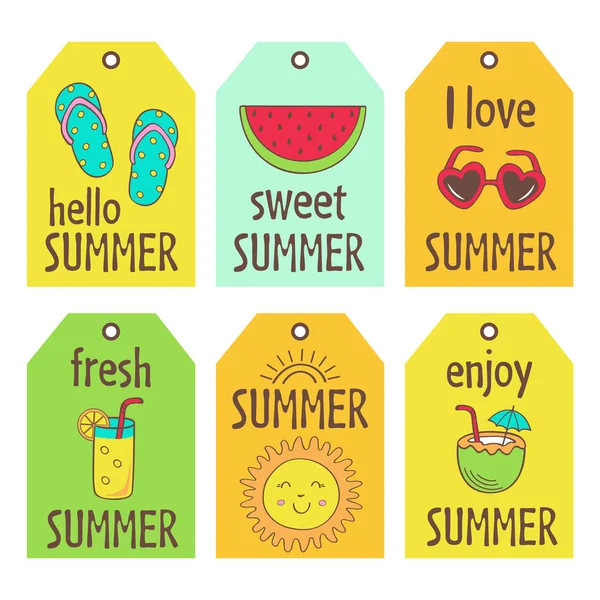 Sommer Tags Vektor Illustration Eps — Stockvektor