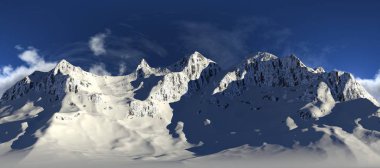 Dağlar ve karlı zirveleri 