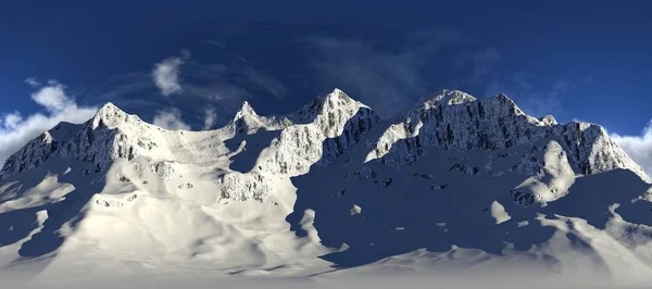 산과 눈 덮인 봉우리 — 스톡 사진