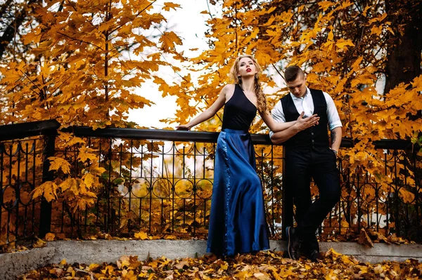 Couple in love. Autumn, outdoor — Stock Photo, Image