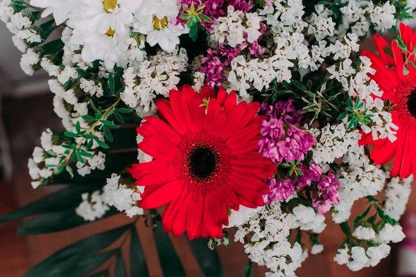 色とりどりの花の背景イメージ — ストック写真