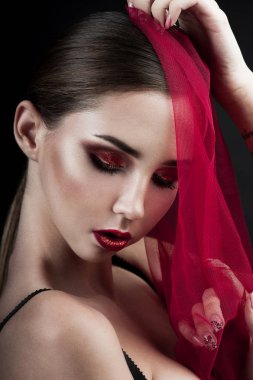 Yüksek moda look.glamor gülümsemek güzellik portresi güzel Ca