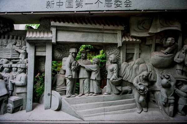 Hangzhou China Agosto 2017 Esculturas Calle Turística Asiática —  Fotos de Stock