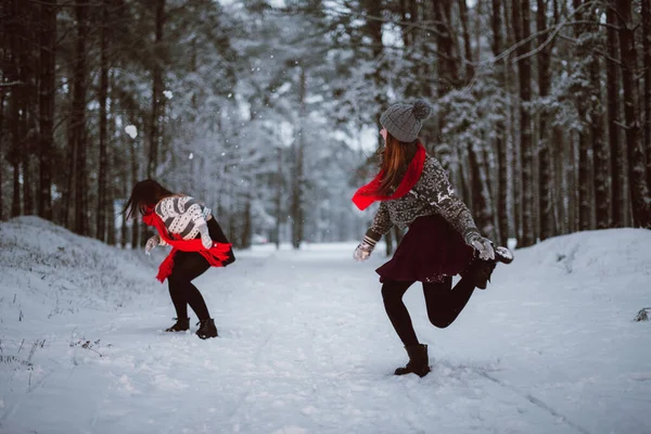 Due Giovani Amiche Hipster Adolescenti Insieme Close Ritratto Moda Due — Foto Stock