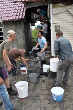 Bir özel kırsal konut buildin içinde bir ateş ortadan kaldırılması