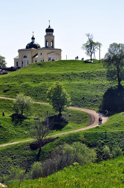 領土 Khotyn Fortress_3 教会 — ストック写真