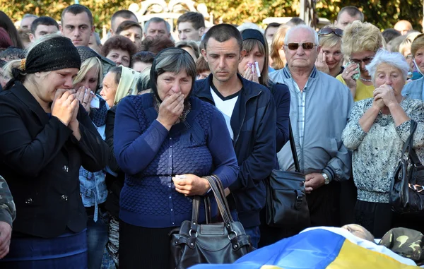 Прощание с павшими защитниками Украины Денисом Громовым _ 2 — стоковое фото