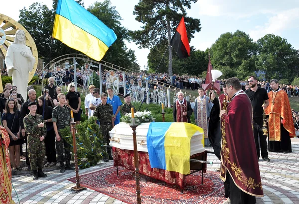 Chortkiv Ternopil Ucrania Septiembre 2014 Residentes Chortkiv Último Viaje Escoltó — Foto de Stock