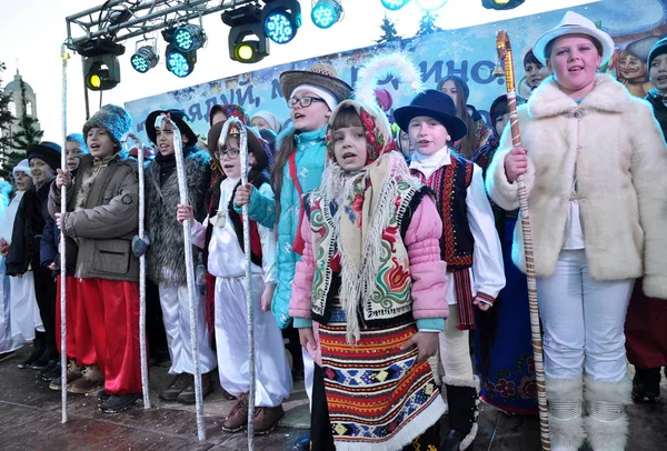 Stad Holiday Kerstmis carols_24 — Stockfoto