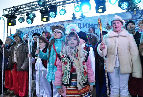 Stad Holiday Kerstmis carols_27 — Stockfoto