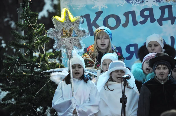 Stad Holiday Kerstmis carols_35 — Stockfoto